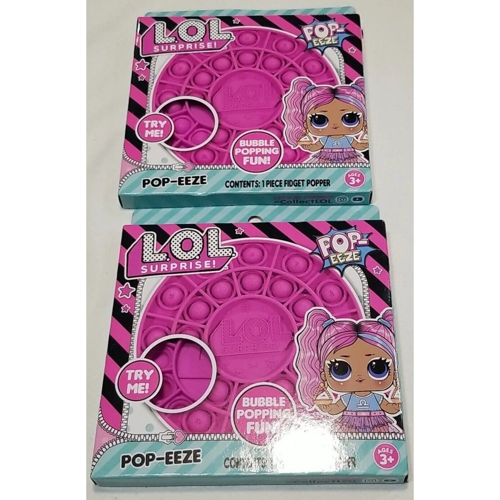 LOL Surprise POP-EEZE Fidget Popper Bubble Popping Fun Lot of 2!